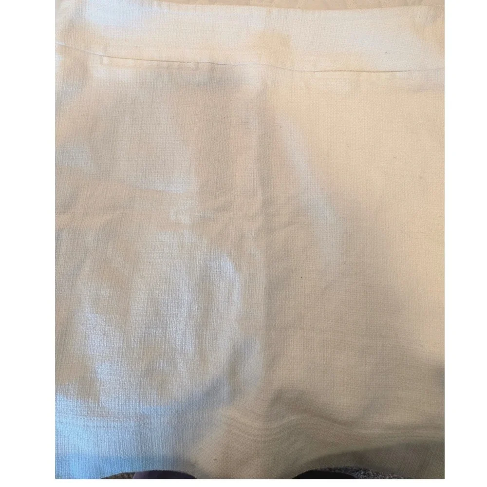 Talbots Textured Mini Skirt A-Line Back Zip White Preppy Coastal Minimalist‎ 6